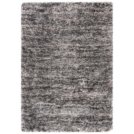 Safavieh 3 x 5 ft. Iceland Shag 500 Power Loomed Rectangle Rug; Grey & Dark Grey ISG519F-3